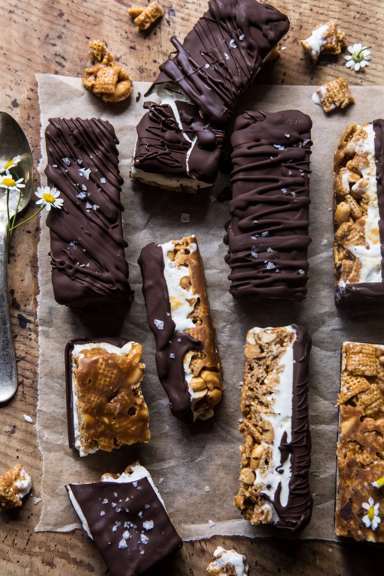 Chocolate Caramel Crunch Ice Cream Bars