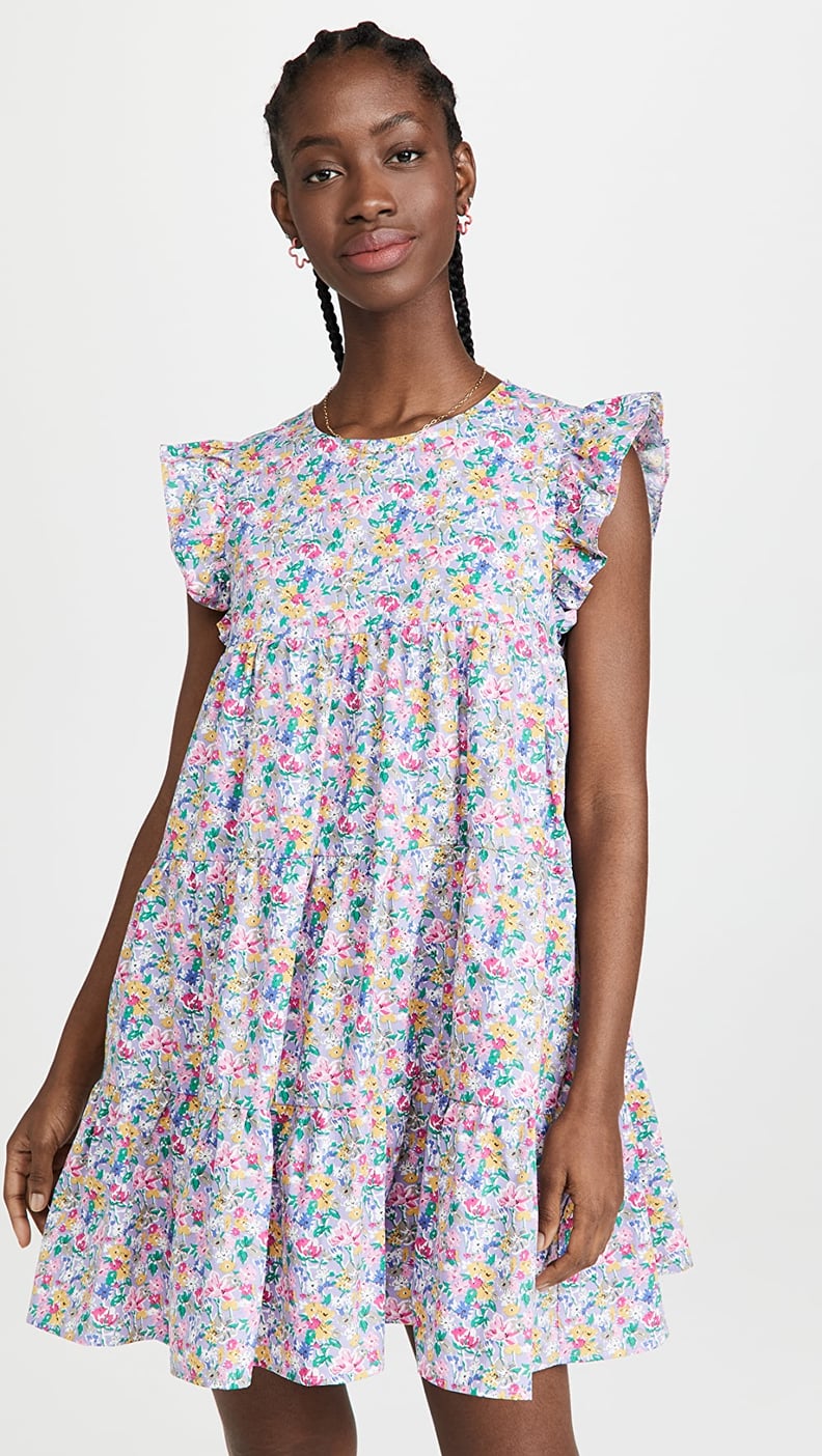 English Factory Floral Print Babydoll Dress