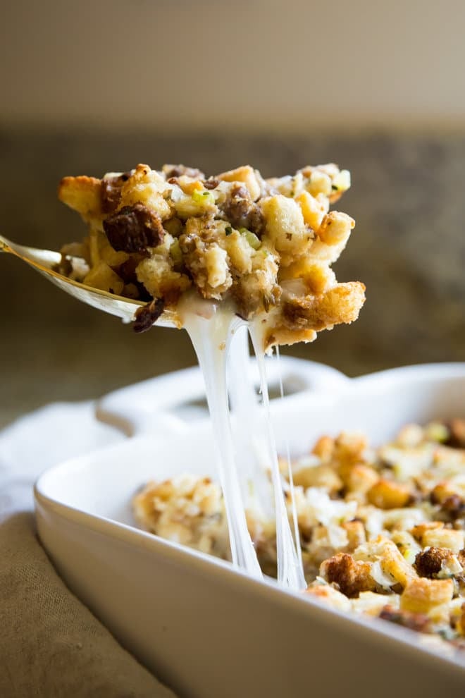 Swiss and Sausage Stuffing