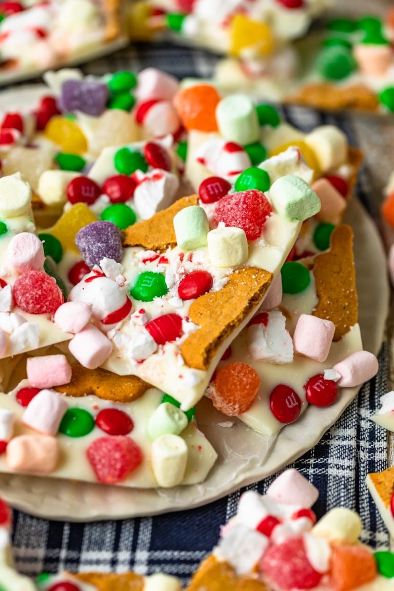 Gingerbread House White Chocolate Bark