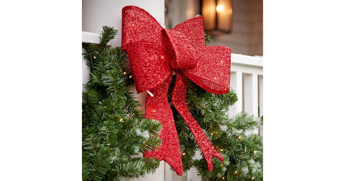 BrylaneHome Outdoor PreLit Tinsel Bows The Best 2019 Outdoor