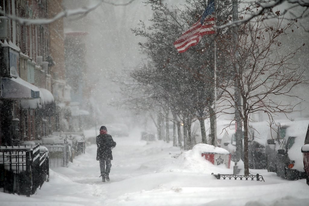 Brooklyn, NY, saw plenty of wind and snow during the blizzard-like storm.