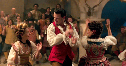 Even his clapping is manly. | Luke Evans in Beauty and the Beast