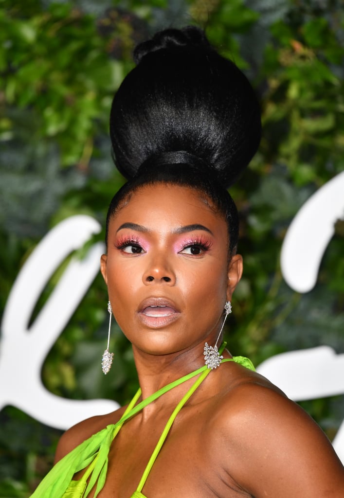 Gabrielle Union's Gravity-Defying Bun at the Fashion Awards