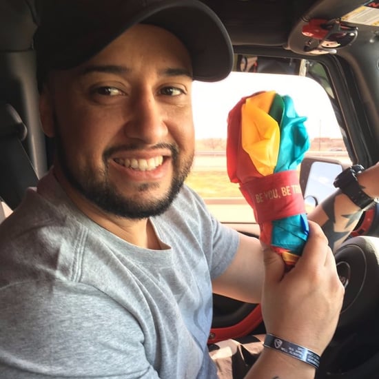 Dad Gives Daughter a Rainbow Umbrella