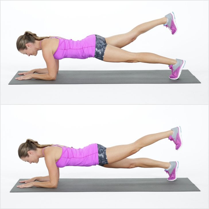 Elbow Plank With Leg Lift | POPSUGAR Fitness