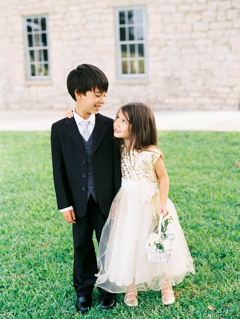 Adorable Flower Girls and Ring Bearers Kissing