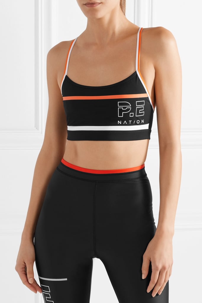 P.E Nation The Chariot Printed Stretch Sports Bra