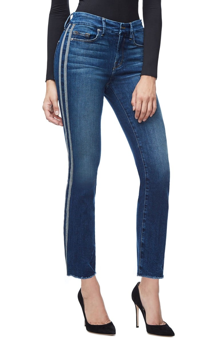 Good american top striped jeans