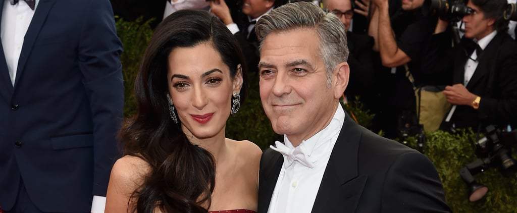Amal and George Clooney at the Met Gala 2015