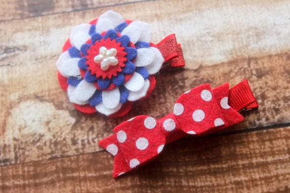felt flower clip