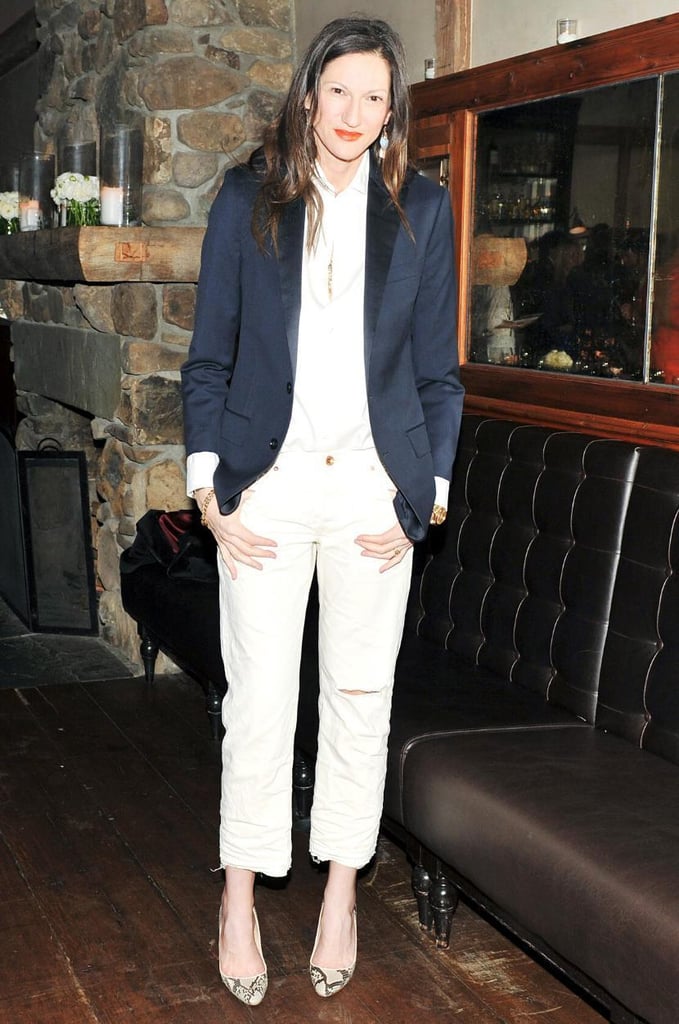 Not surprisingly, Lyons has mastered the art of dressing up J.Crew. We love this preppy blazer with boyfriend jeans and pumps.