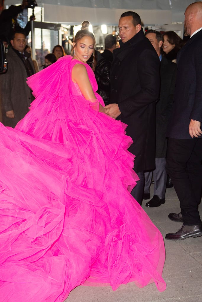 Jennifer Lopez's Hot-Pink Dress at the Second Act Premiere 2018