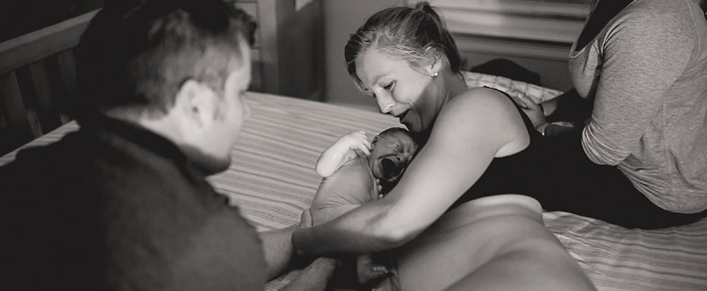 Black and White Photos of a Home Birth
