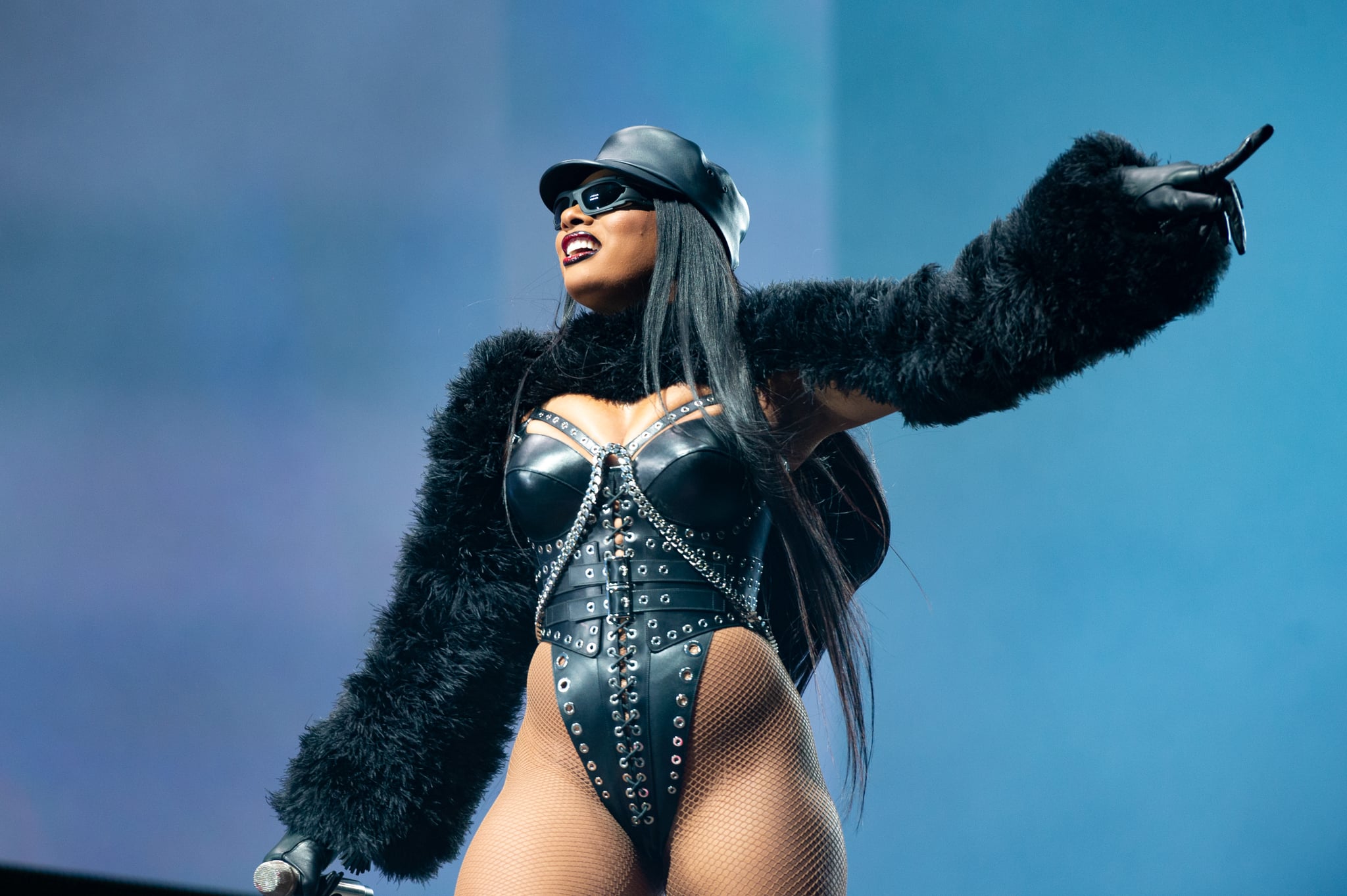 Megan Thee Stallion performing on the Other stage during day four of Glastonbury Festival.