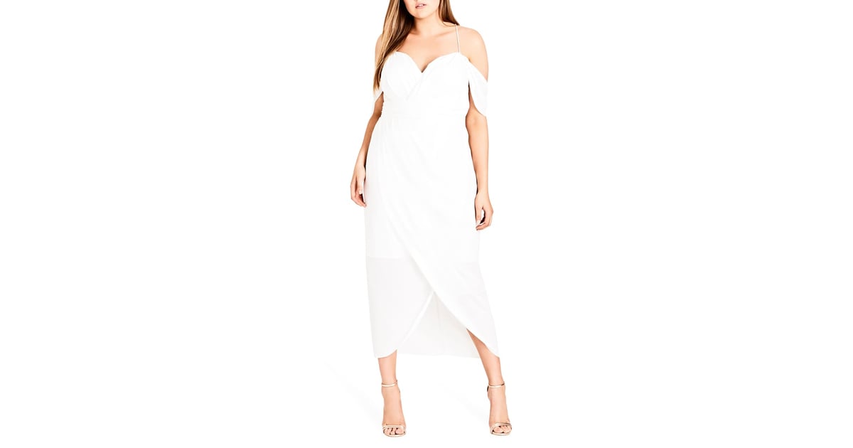 Entwine cold shop shoulder maxi dress