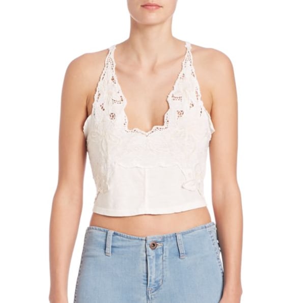 Free People Santa Cruz Embroidered Cropped Top ($98)