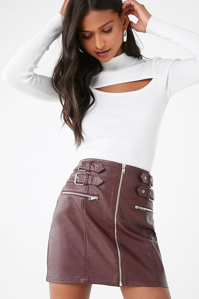 Faux Leather Mini Skirt