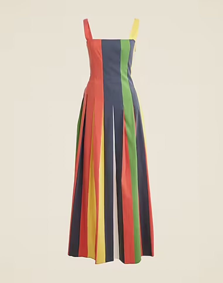 Christopher John Rogers X J.Crew Pleated Dress