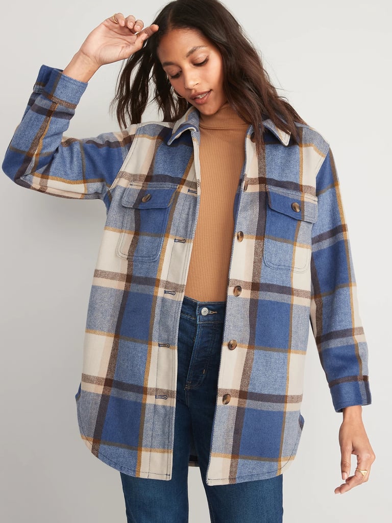 Old Navy Plaid Soft-Brushed Utility Shacket