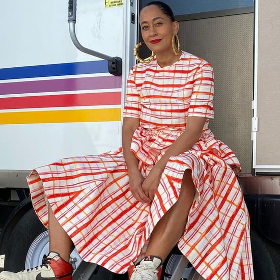 Tracee Ellis Ross Wears Rosie Assoulin Set and Nikes