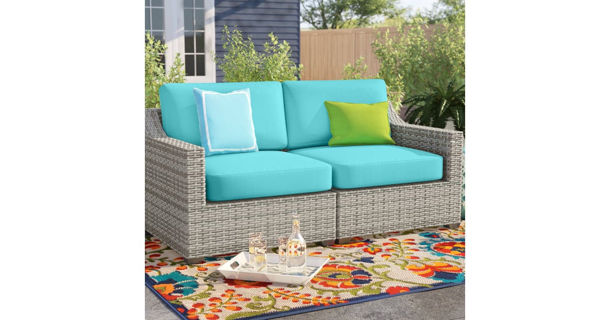 Sol 72 Outdoor Falmouth Loveseat with Cushions Best Outdoor