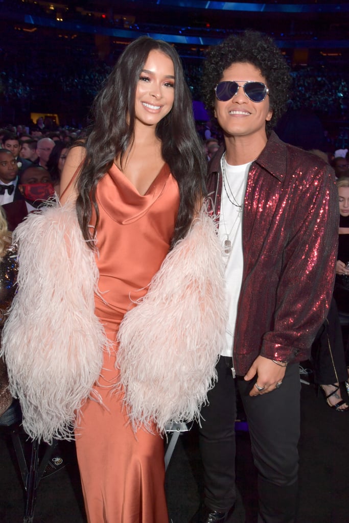 Bruno Mars and Jessica Caban at the 2018 Grammys