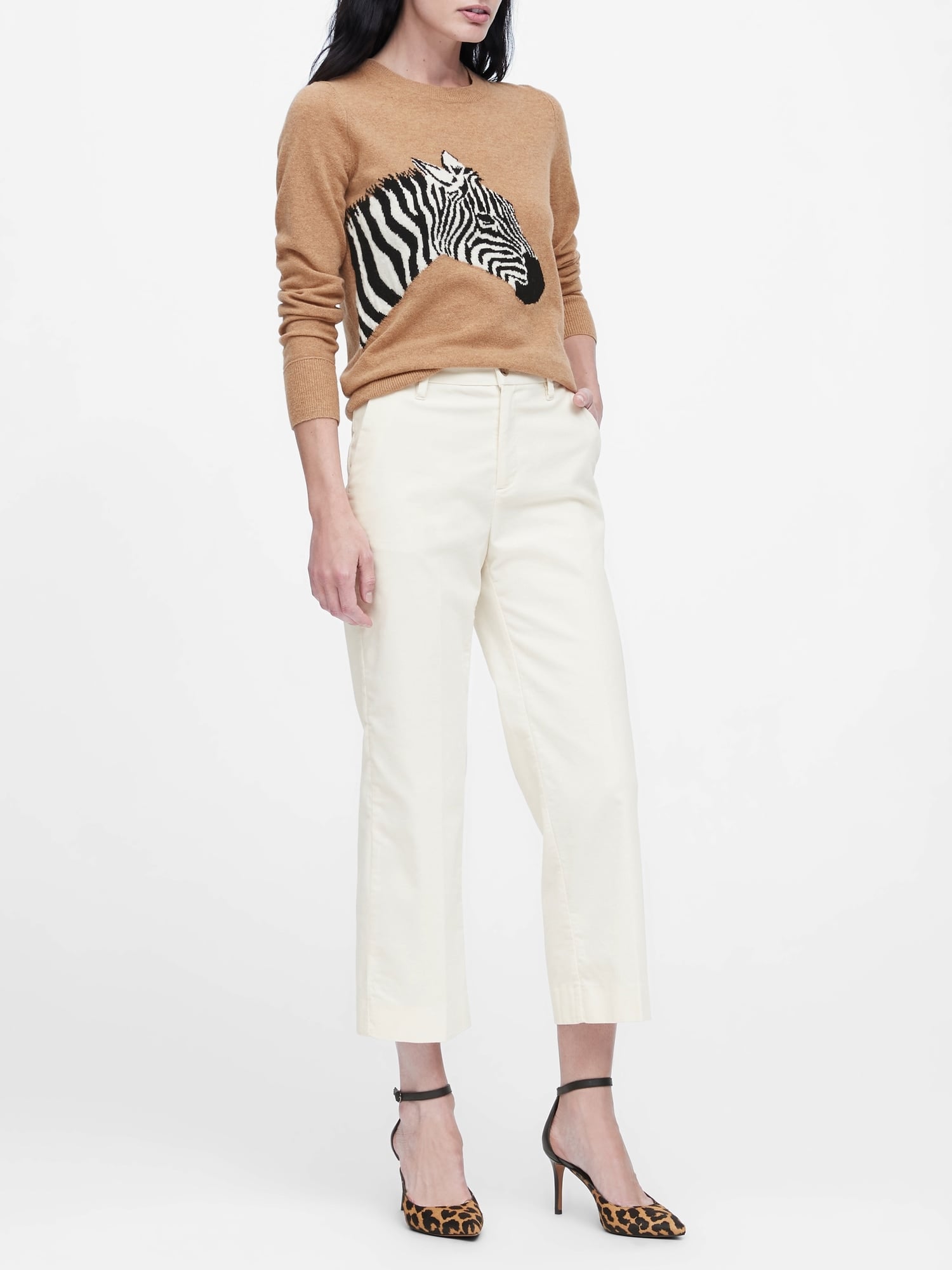Italian Wool-Blend Zebra Sweater | We 