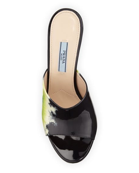 Prada Vernice Tie-Dye Patent Mules