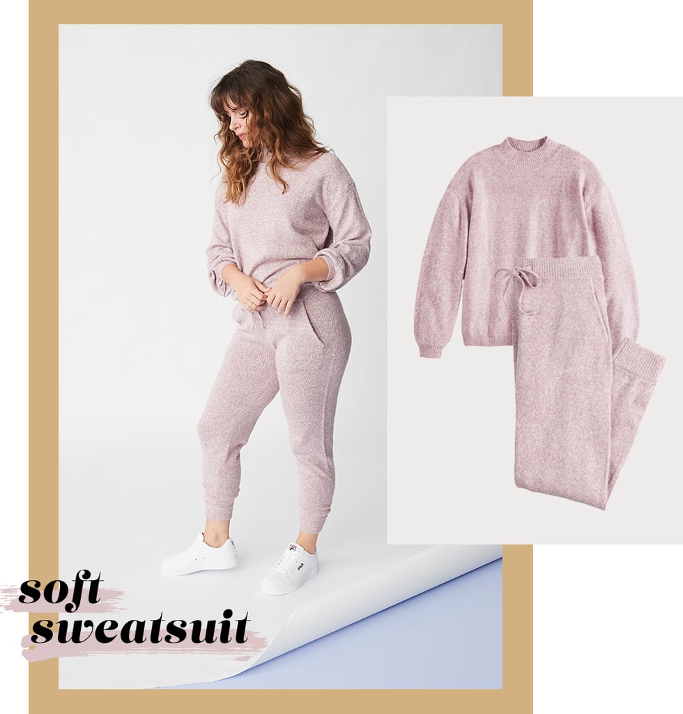 Sweats never looked so good! Your go-to comfy outfit gets an upgrade in this cozy-chic set you'll actually want to wear out. With a flattering fit and elastic waistband, you can easily dress these joggers up with a button-down and statement jacket, or rock them with a matching pullover and sneakers while running errands. Meanwhile, this pullover is perfect for layering, traveling, and even sleeping in.