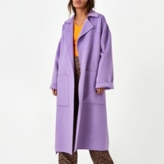 Nanushka Alamo Coat in Lilac