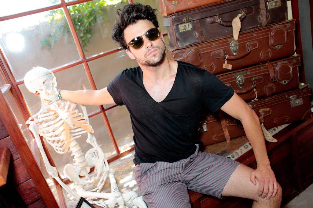 When He Was Casually Chillin' With His Skeleton Pal