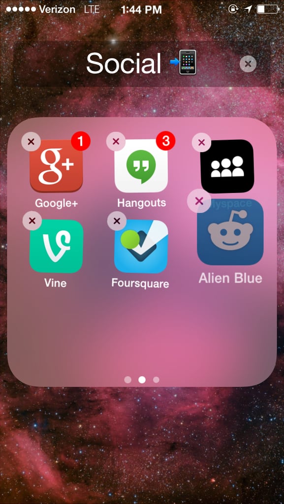 How do I put my apps into folders?