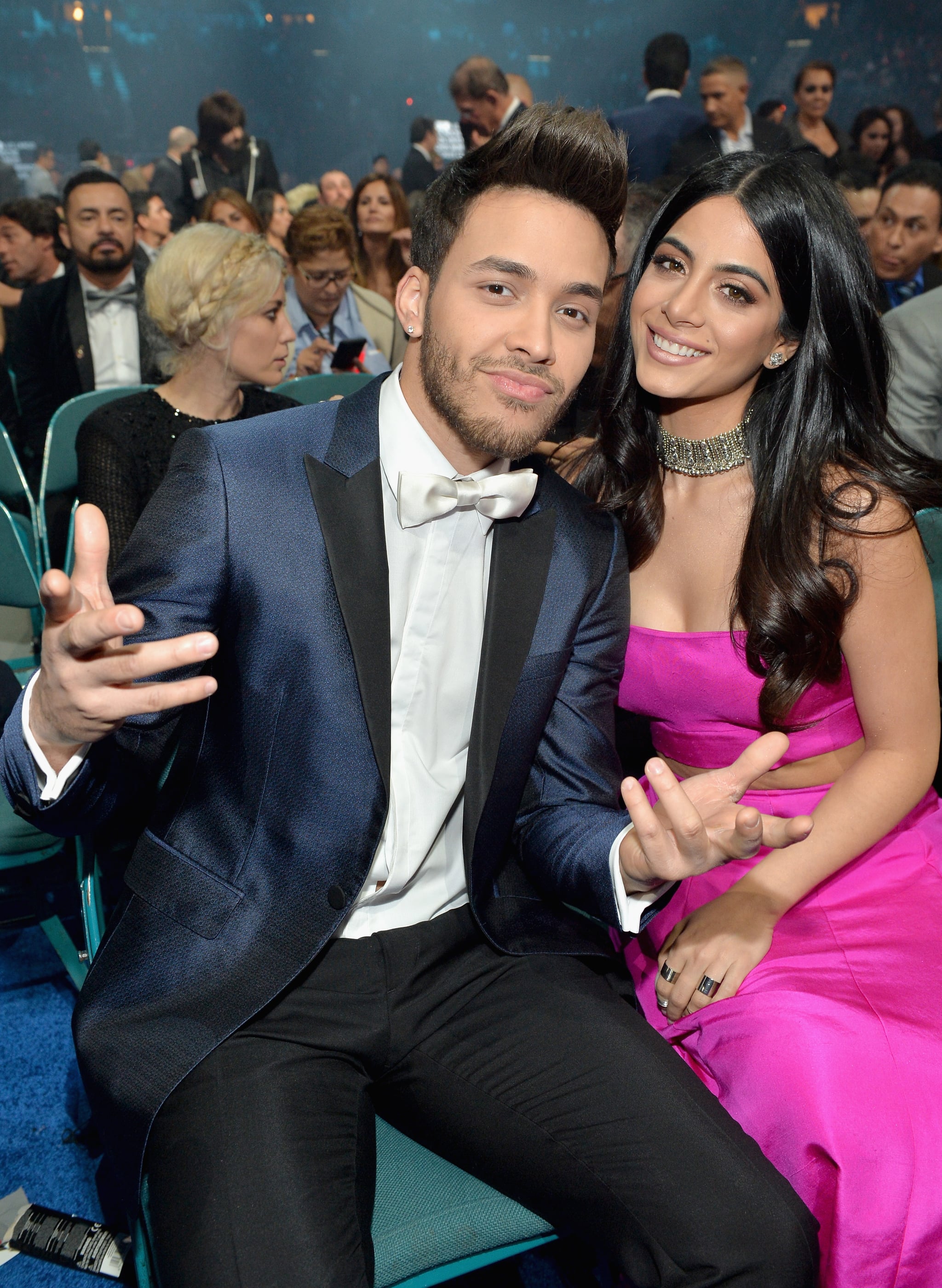 LAS VEGAS, NV - NOVEMBER 19:  Actress Emeraude Toubia (R) and recording artist Prince Royce attend the 16th Latin GRAMMY Awards at the MGM Grand Garden Arena on November 19, 2015 in Las Vegas, Nevada.  (Photo by Rodrigo Varela/WireImage)