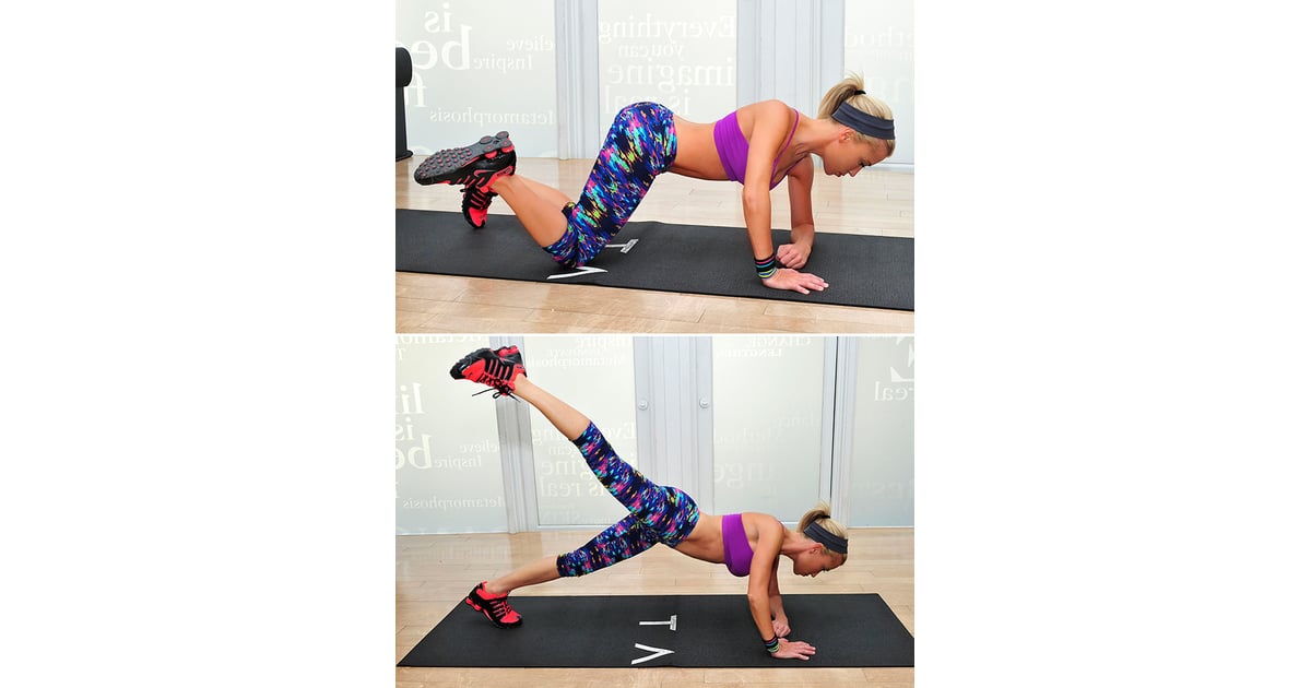 Exercise 1 Kneeling KneeTouch to SingleLeg Plank Kick Tracy Anderson Leg Exercises