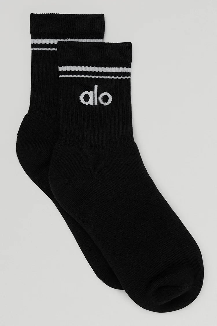 Cute Crew Socks: Alo Unisex Half-Crew Throwback Sock