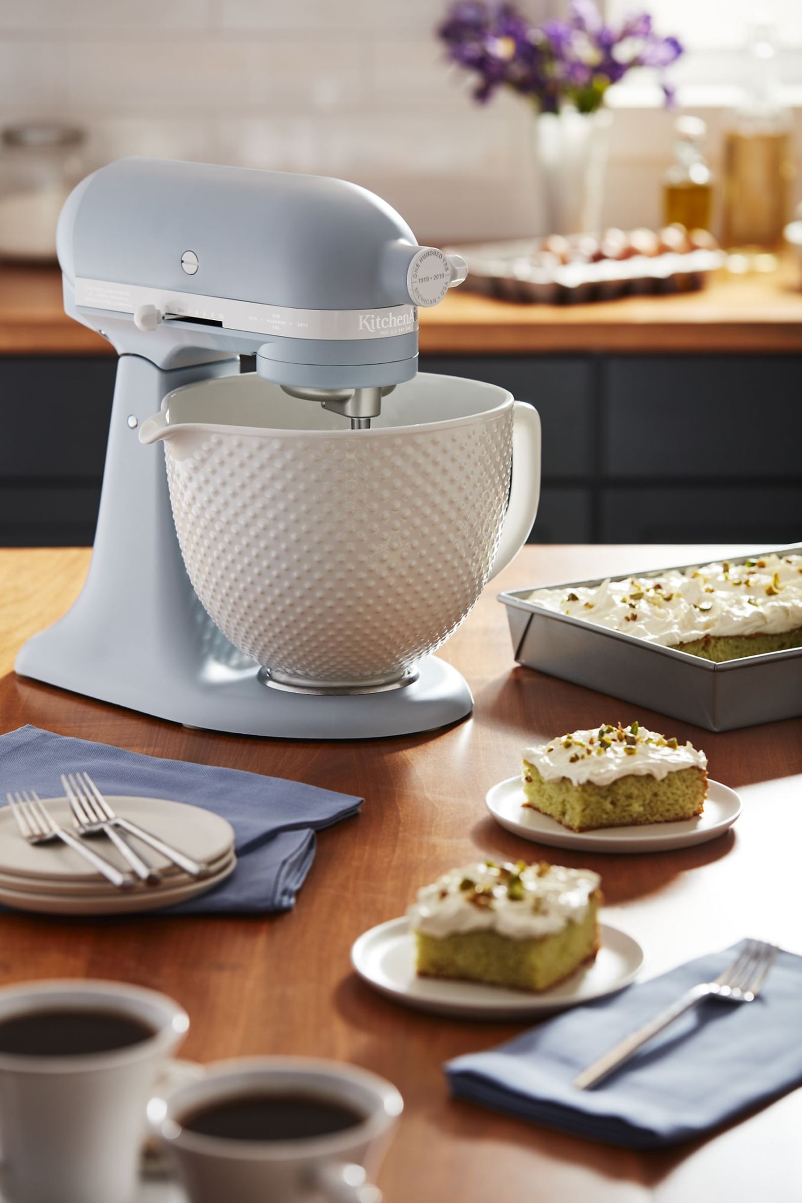 KitchenAid 100th Anniversary Misty Blue Stand Mixer 2019 POPSUGAR Family