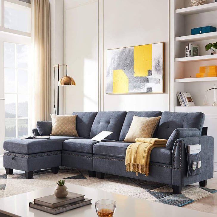 Honbay Reversible Sectional Sofa Couch 