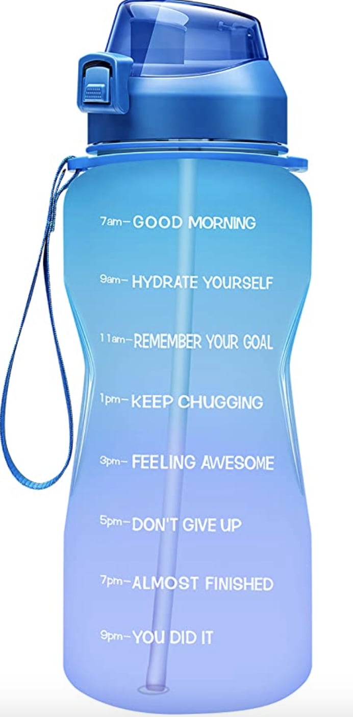 Water Bottle With Measurements Fidus Half Gallon Motivational Water