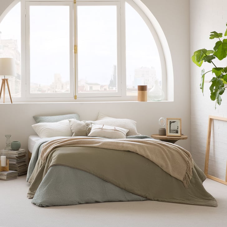 Brown Washed Linen Quilt and Cushion Cover (30269) Zara Home Fall Decor 2016 POPSUGAR