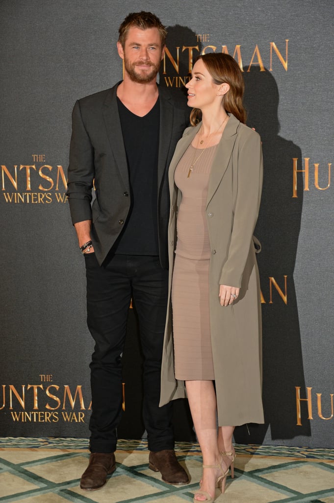 Emily Blunt and Chris Hemsworth on Red Carpet March 2016