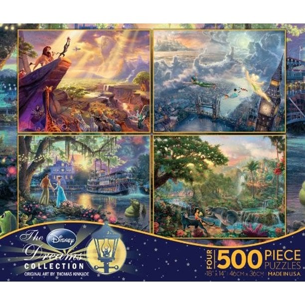 4-in-1 Multi-Pack Thomas Kinkade Disney Dreams Collection Jigsaw Puzzle