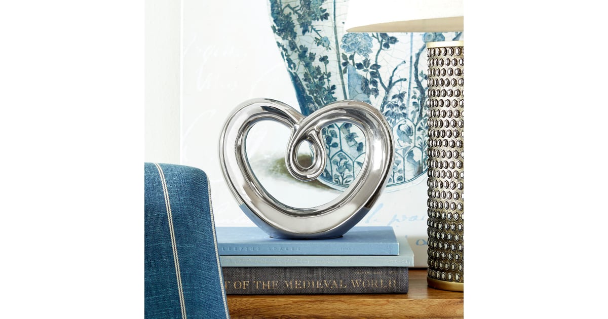 Silver Heart Sculpture Pier 1 Valentine's Day Decor POPSUGAR UK