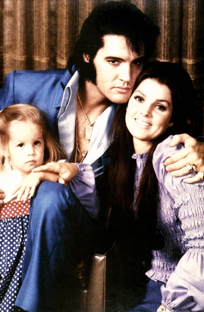 Elvis and Priscilla Presley With Their Daughter in 1973