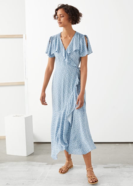 wrap midi summer dress