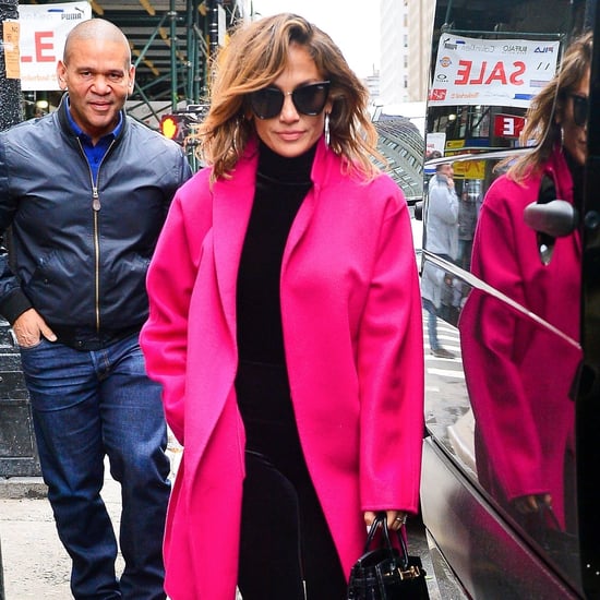 Jennifer Lopez Pink Coat With Alex Rodriguez March 2019