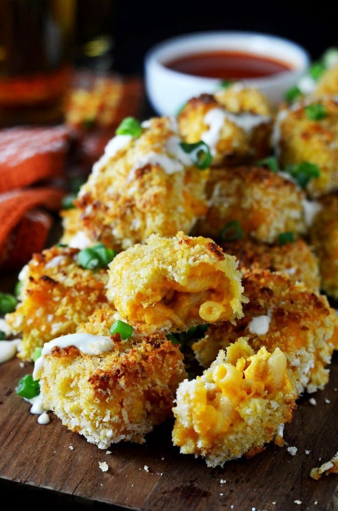 Baked Buffalo Chicken Mac 'n' Cheese Bites