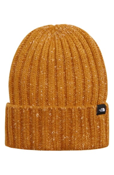  O North Face Marled Rib Logo Beanie