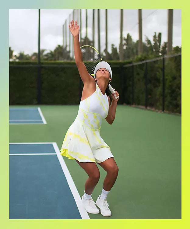 Tall girl tries Lululemon Court Rival Tennis Skirt 