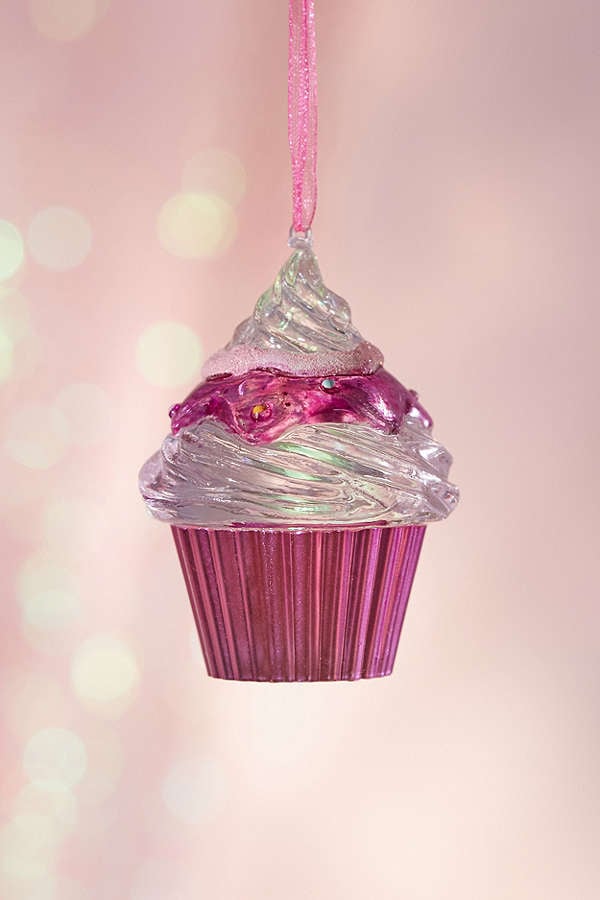 Light-Up Cupcake LED Christmas Ornament